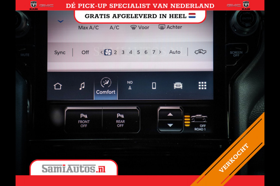 Dodge Ram PREMIUM NIGHT | MAY 2025 BOM VOL + HUD & 14.4 INCH SCHERM | LUCHTVERING | 420PK 636 Nm | PRIJS MET LPG EN COVER EN GARANTIE | DUBBELE CABINE | PICK UP | 5 PERSOONS | DC | GRIJSKENTEKEN | VOORRAAD NR 2232 - 3424