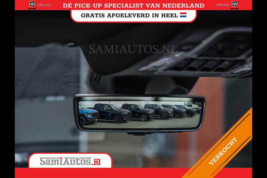 Dodge Ram PREMIUM NIGHT | MAY 2025 BOM VOL + HUD & 14.4 INCH SCHERM | LUCHTVERING | 420PK 636 Nm | PRIJS MET LPG EN COVER EN GARANTIE | DUBBELE CABINE | PICK UP | 5 PERSOONS | DC | GRIJSKENTEKEN | VOORRAAD NR 2232 - 3424