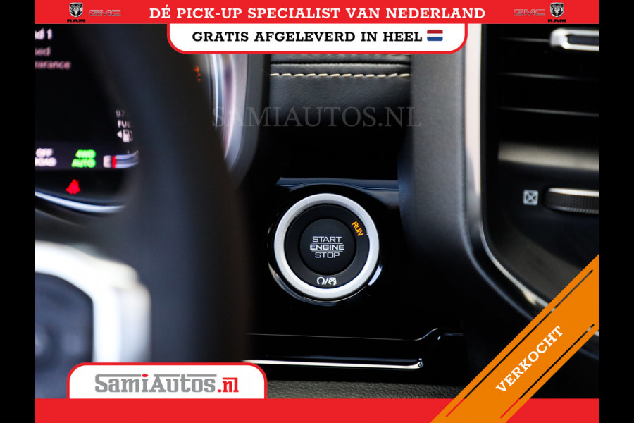 Dodge Ram PREMIUM NIGHT | MAY 2025 BOM VOL + HUD & 14.4 INCH SCHERM | LUCHTVERING | 420PK 636 Nm | PRIJS MET LPG EN COVER EN GARANTIE | DUBBELE CABINE | PICK UP | 5 PERSOONS | DC | GRIJSKENTEKEN | VOORRAAD NR 2232 - 3424