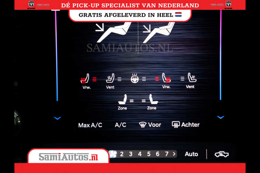 Dodge Ram 1500 LIMITED NIGHT 540PK 706 Nm 2025 | HIGH OUTPUT | XB9 | MASSAGE | BOM VOL | CREW CAB | DUBBELE CABINE | GRIJSKENTEKEN | DE MEEST LUXUEUZE en BEGEERDE Pick-up | VOORRAAD NR 2301 - 7424