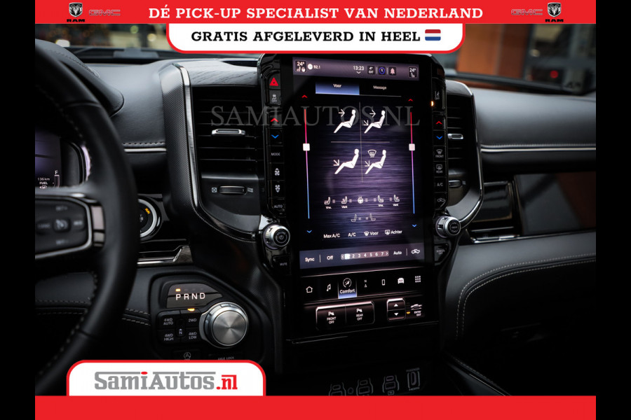 Dodge Ram 1500 LIMITED NIGHT 540PK 706 Nm 2025 | HIGH OUTPUT | XB9 | MASSAGE | BOM VOL | CREW CAB | DUBBELE CABINE | GRIJSKENTEKEN | DE MEEST LUXUEUZE en BEGEERDE Pick-up | VOORRAAD NR 2301 - 7424
