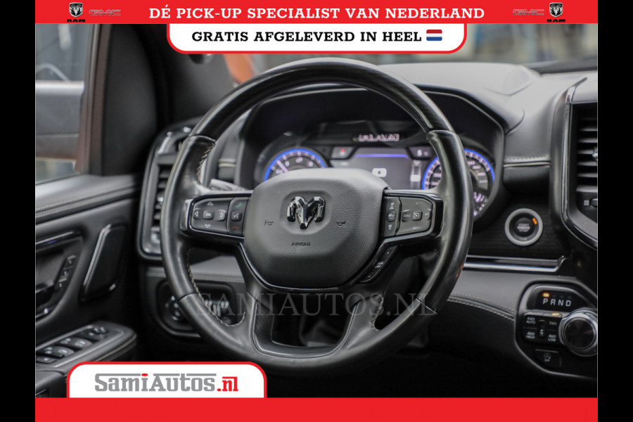 Dodge Ram 1500 LIMITED RAMBOX | LUCHTVERING | 5.7 V8 4X4 | MULTI TAILGATE | HUD | ADAPTIVE CRUISE | EERSTE EIGENAAR | LPG PRINS | 3500KG 360 CAMERA | LANE ASSIST | MEMORY SEATS | DUBBELE CABINE | CREWCAB