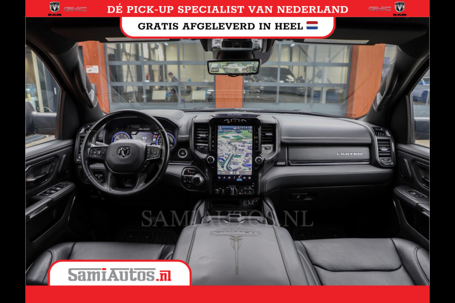 Dodge Ram 1500 LIMITED RAMBOX | LUCHTVERING | 5.7 V8 4X4 | MULTI TAILGATE | HUD | ADAPTIVE CRUISE | EERSTE EIGENAAR | LPG PRINS | 3500KG 360 CAMERA | LANE ASSIST | MEMORY SEATS | DUBBELE CABINE | CREWCAB