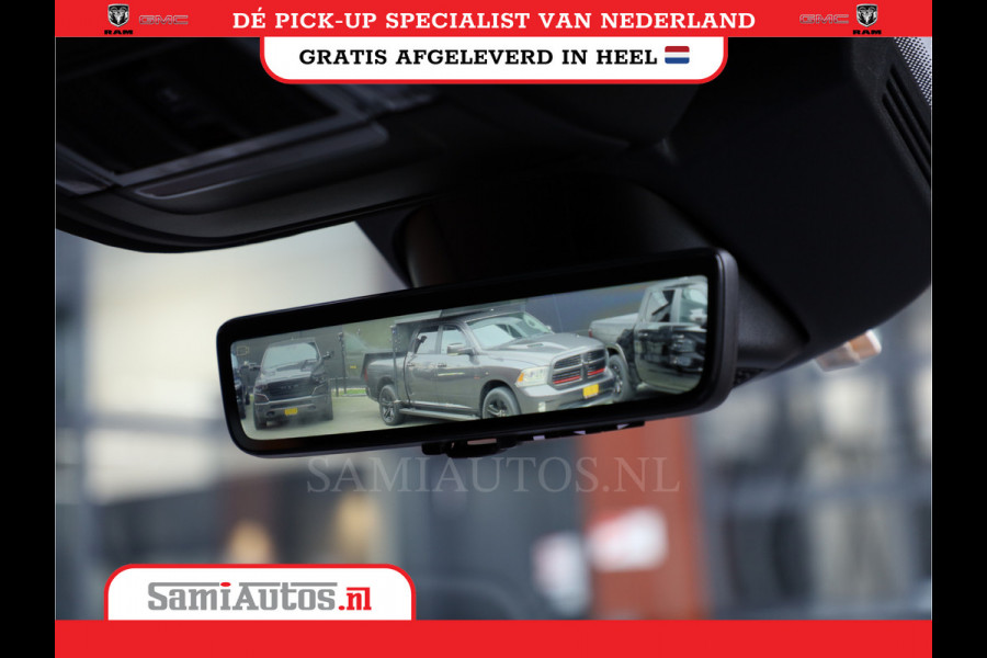 Dodge Ram 1500 LIMITED RAMBOX | LUCHTVERING | 5.7 V8 4X4 | MULTI TAILGATE | HUD | ADAPTIVE CRUISE | EERSTE EIGENAAR | LPG PRINS | 3500KG 360 CAMERA | LANE ASSIST | MEMORY SEATS | DUBBELE CABINE | CREWCAB