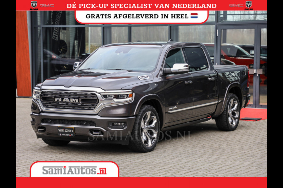 Dodge Ram 1500 LIMITED RAMBOX | LUCHTVERING | 5.7 V8 4X4 | MULTI TAILGATE | HUD | ADAPTIVE CRUISE | EERSTE EIGENAAR | LPG PRINS | 3500KG 360 CAMERA | LANE ASSIST | MEMORY SEATS | DUBBELE CABINE | CREWCAB
