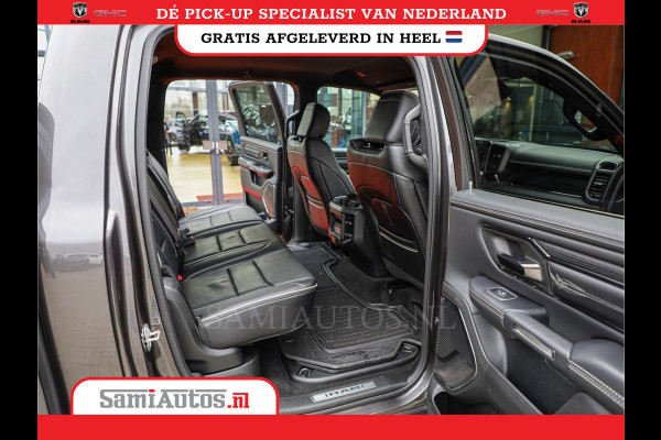 Dodge Ram 1500 LIMITED RAMBOX | LUCHTVERING | 5.7 V8 4X4 | MULTI TAILGATE | HUD | ADAPTIVE CRUISE | EERSTE EIGENAAR | LPG PRINS | 3500KG 360 CAMERA | LANE ASSIST | MEMORY SEATS | DUBBELE CABINE | CREWCAB