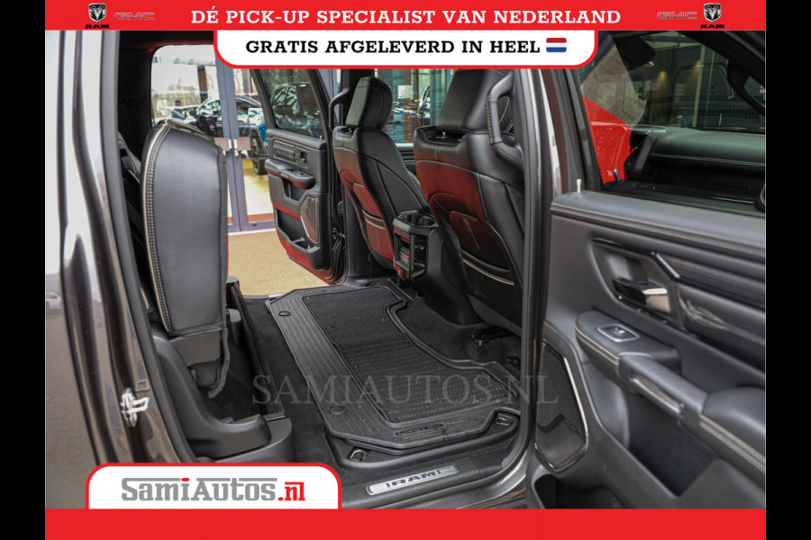 Dodge Ram 1500 LIMITED RAMBOX | LUCHTVERING | 5.7 V8 4X4 | MULTI TAILGATE | HUD | ADAPTIVE CRUISE | EERSTE EIGENAAR | LPG PRINS | 3500KG 360 CAMERA | LANE ASSIST | MEMORY SEATS | DUBBELE CABINE | CREWCAB