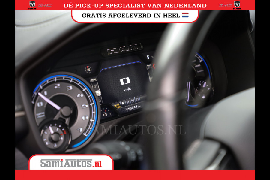 Dodge Ram 1500 LIMITED RAMBOX | LUCHTVERING | 5.7 V8 4X4 | MULTI TAILGATE | HUD | ADAPTIVE CRUISE | EERSTE EIGENAAR | LPG PRINS | 3500KG 360 CAMERA | LANE ASSIST | MEMORY SEATS | DUBBELE CABINE | CREWCAB