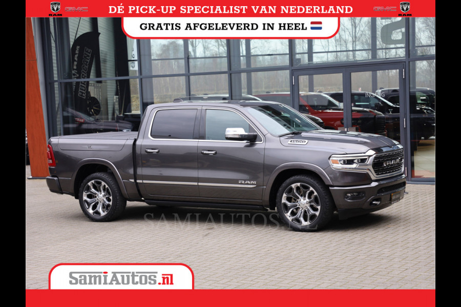 Dodge Ram 1500 LIMITED RAMBOX | LUCHTVERING | 5.7 V8 4X4 | MULTI TAILGATE | HUD | ADAPTIVE CRUISE | EERSTE EIGENAAR | LPG PRINS | 3500KG 360 CAMERA | LANE ASSIST | MEMORY SEATS | DUBBELE CABINE | CREWCAB