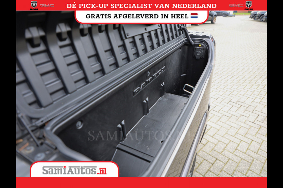 Dodge Ram 1500 LIMITED RAMBOX | LUCHTVERING | 5.7 V8 4X4 | MULTI TAILGATE | HUD | ADAPTIVE CRUISE | EERSTE EIGENAAR | LPG PRINS | 3500KG 360 CAMERA | LANE ASSIST | MEMORY SEATS | DUBBELE CABINE | CREWCAB