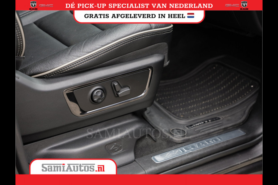 Dodge Ram 1500 LIMITED RAMBOX | LUCHTVERING | 5.7 V8 4X4 | MULTI TAILGATE | HUD | ADAPTIVE CRUISE | EERSTE EIGENAAR | LPG PRINS | 3500KG 360 CAMERA | LANE ASSIST | MEMORY SEATS | DUBBELE CABINE | CREWCAB