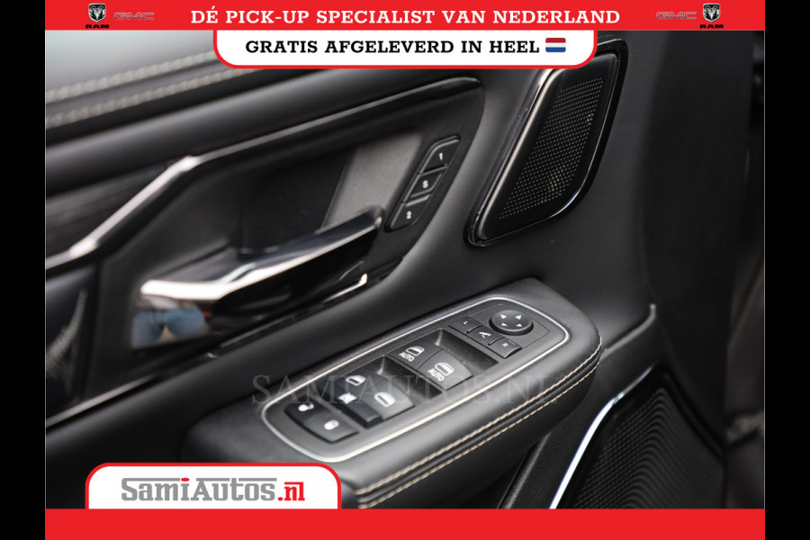 Dodge Ram 1500 LIMITED RAMBOX | LUCHTVERING | 5.7 V8 4X4 | MULTI TAILGATE | HUD | ADAPTIVE CRUISE | EERSTE EIGENAAR | LPG PRINS | 3500KG 360 CAMERA | LANE ASSIST | MEMORY SEATS | DUBBELE CABINE | CREWCAB