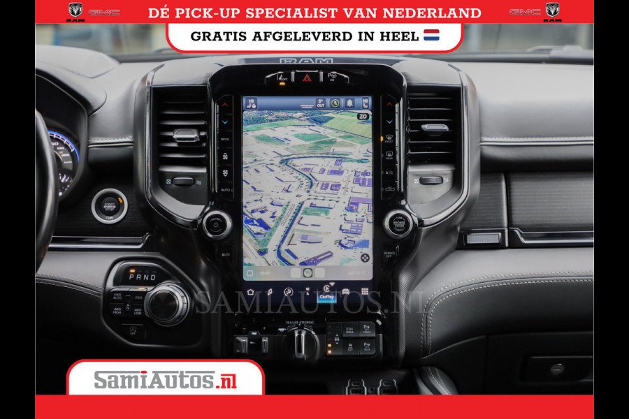 Dodge Ram 1500 LIMITED RAMBOX | LUCHTVERING | 5.7 V8 4X4 | MULTI TAILGATE | HUD | ADAPTIVE CRUISE | EERSTE EIGENAAR | LPG PRINS | 3500KG 360 CAMERA | LANE ASSIST | MEMORY SEATS | DUBBELE CABINE | CREWCAB