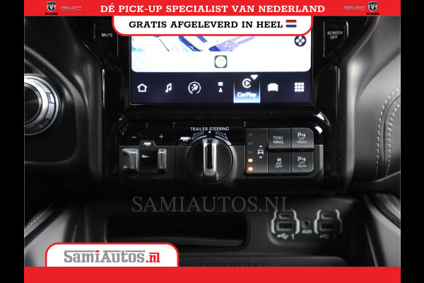 Dodge Ram 1500 LIMITED RAMBOX | LUCHTVERING | 5.7 V8 4X4 | MULTI TAILGATE | HUD | ADAPTIVE CRUISE | EERSTE EIGENAAR | LPG PRINS | 3500KG 360 CAMERA | LANE ASSIST | MEMORY SEATS | DUBBELE CABINE | CREWCAB