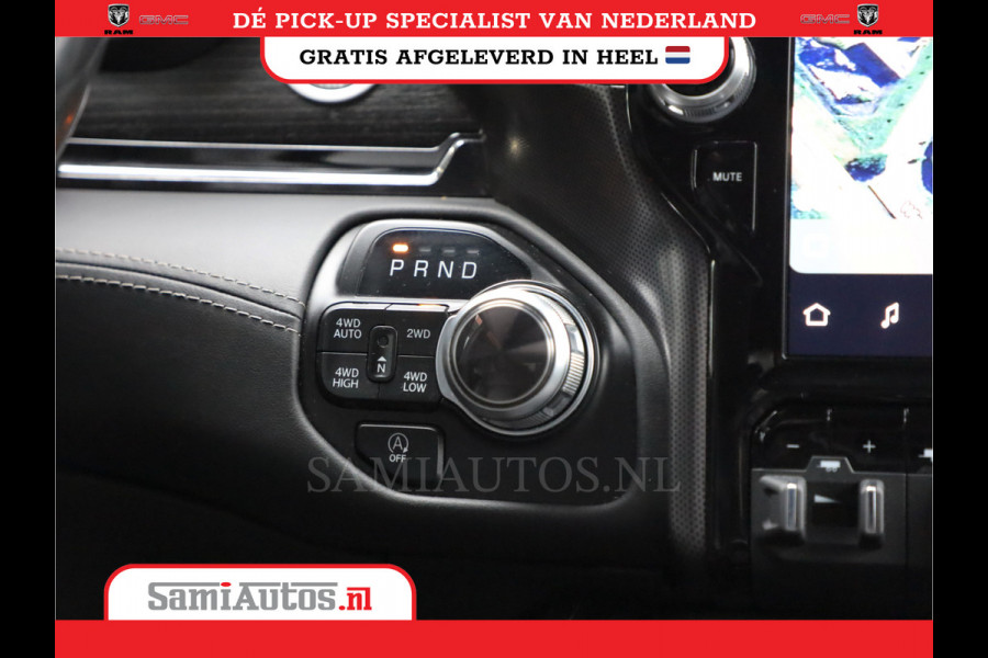 Dodge Ram 1500 LIMITED RAMBOX | LUCHTVERING | 5.7 V8 4X4 | MULTI TAILGATE | HUD | ADAPTIVE CRUISE | EERSTE EIGENAAR | LPG PRINS | 3500KG 360 CAMERA | LANE ASSIST | MEMORY SEATS | DUBBELE CABINE | CREWCAB