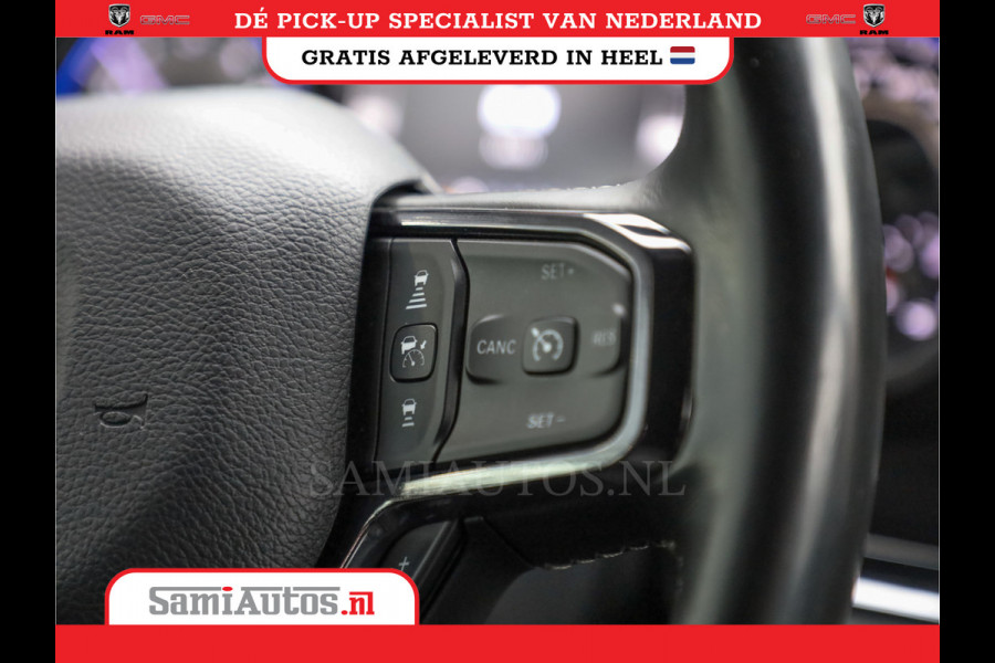 Dodge Ram 1500 LIMITED RAMBOX | LUCHTVERING | 5.7 V8 4X4 | MULTI TAILGATE | HUD | ADAPTIVE CRUISE | EERSTE EIGENAAR | LPG PRINS | 3500KG 360 CAMERA | LANE ASSIST | MEMORY SEATS | DUBBELE CABINE | CREWCAB