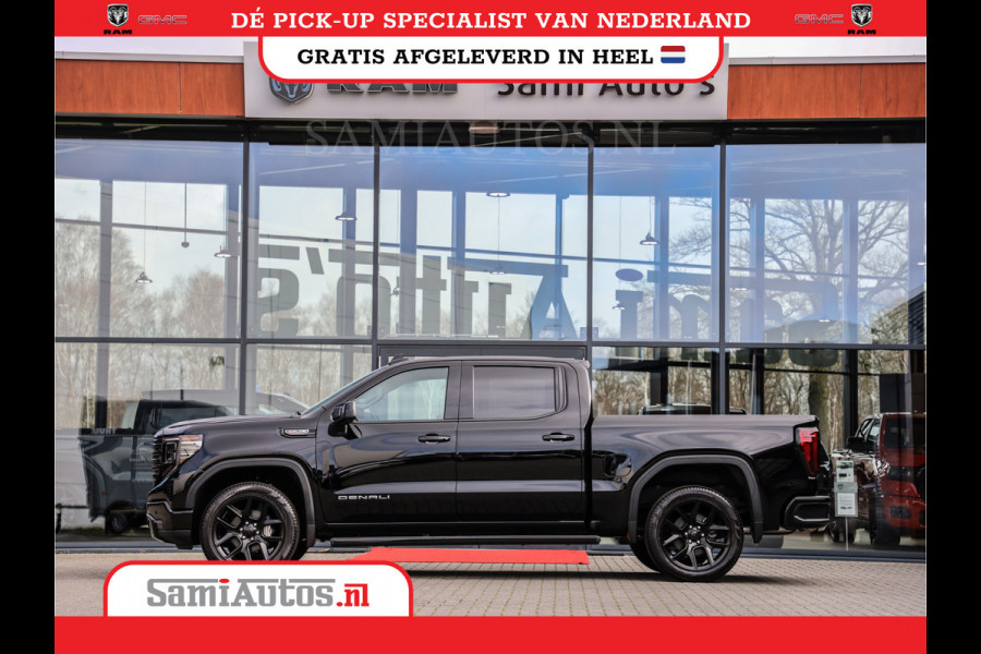 GMC Sierra Denali 6.2 V8 426PK | HUD | 360CAMERA | HEAD-UP | LANE ASSIST | VIRTUAL COCKPIT |  BLACK LEDER | DUBBELE CABINE | 5 PERSOONS | PICK UP | Voorraad Nr 433794
