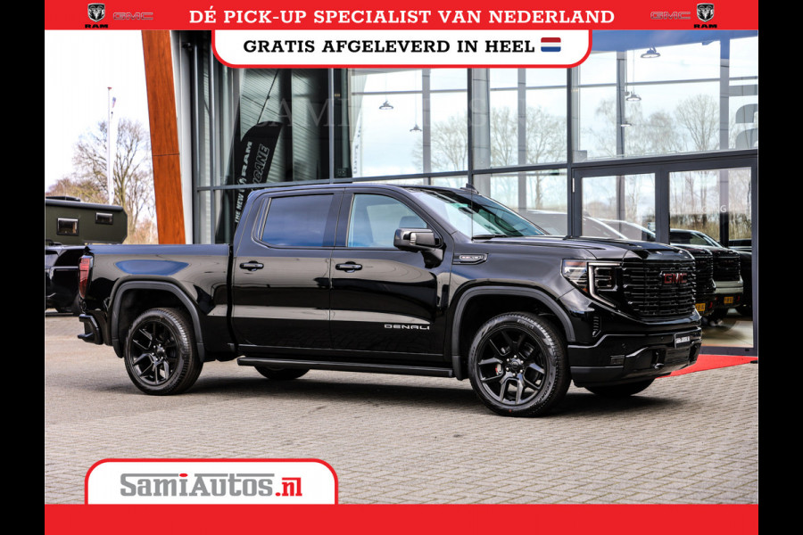 GMC Sierra Denali 6.2 V8 426PK | HUD | 360CAMERA | HEAD-UP | LANE ASSIST | VIRTUAL COCKPIT |  BLACK LEDER | DUBBELE CABINE | 5 PERSOONS | PICK UP | Voorraad Nr 433794