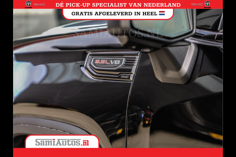 GMC Sierra Denali 6.2 V8 426PK | HUD | 360CAMERA | HEAD-UP | LANE ASSIST | VIRTUAL COCKPIT |  BLACK LEDER | DUBBELE CABINE | 5 PERSOONS | PICK UP | Voorraad Nr 433794
