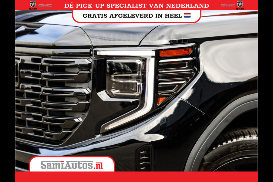 GMC Sierra Denali 6.2 V8 426PK | HUD | 360CAMERA | HEAD-UP | LANE ASSIST | VIRTUAL COCKPIT |  BLACK LEDER | DUBBELE CABINE | 5 PERSOONS | PICK UP | Voorraad Nr 433794