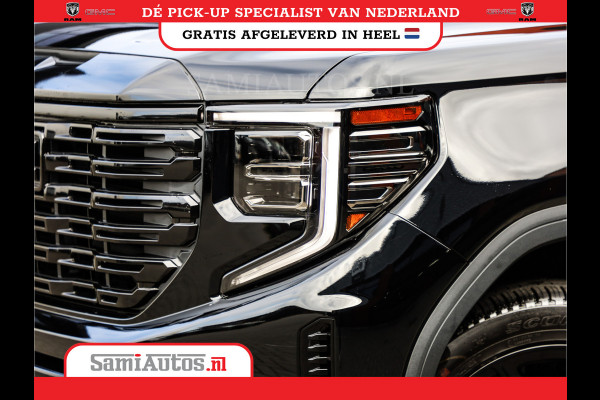 GMC Sierra Denali 6.2 V8 426PK | HUD | 360CAMERA | HEAD-UP | LANE ASSIST | VIRTUAL COCKPIT |  BLACK LEDER | DUBBELE CABINE | 5 PERSOONS | PICK UP | Voorraad Nr 433794