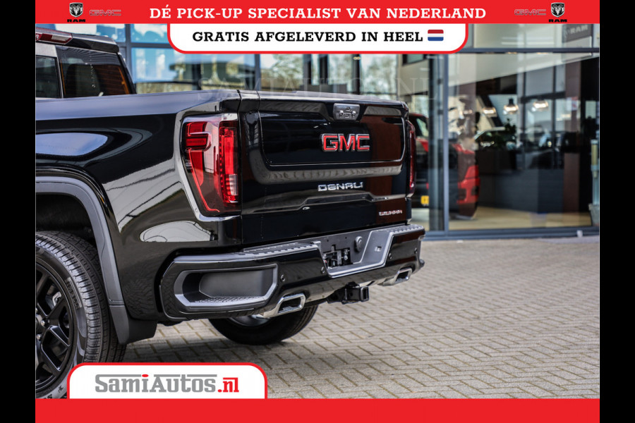 GMC Sierra Denali 6.2 V8 426PK | HUD | 360CAMERA | HEAD-UP | LANE ASSIST | VIRTUAL COCKPIT |  BLACK LEDER | DUBBELE CABINE | 5 PERSOONS | PICK UP | Voorraad Nr 433794