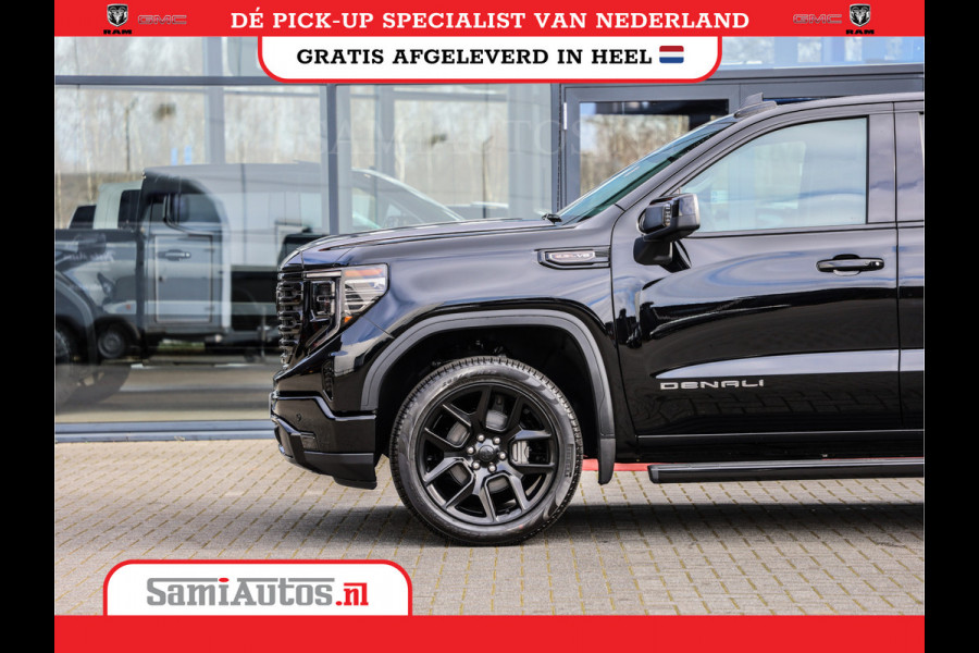 GMC Sierra Denali 6.2 V8 426PK | HUD | 360CAMERA | HEAD-UP | LANE ASSIST | VIRTUAL COCKPIT |  BLACK LEDER | DUBBELE CABINE | 5 PERSOONS | PICK UP | Voorraad Nr 433794