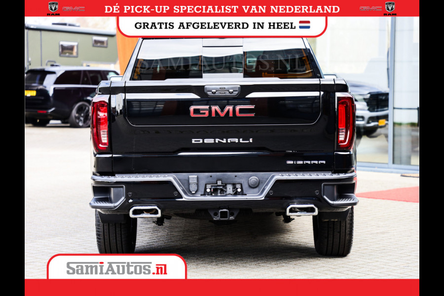 GMC Sierra Denali 6.2 V8 426PK | HUD | 360CAMERA | HEAD-UP | LANE ASSIST | VIRTUAL COCKPIT |  BLACK LEDER | DUBBELE CABINE | 5 PERSOONS | PICK UP | Voorraad Nr 433794