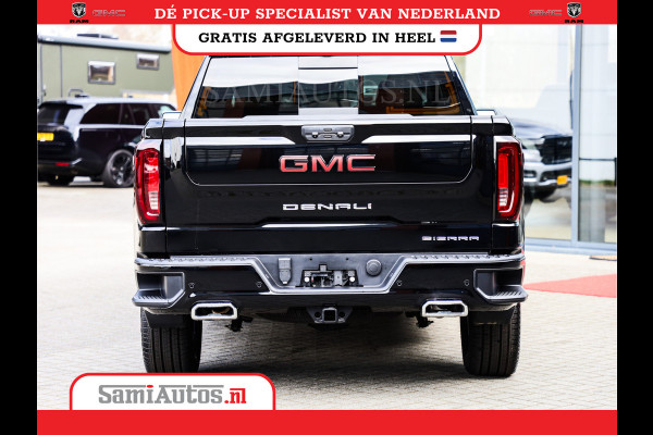 GMC Sierra Denali 6.2 V8 426PK | HUD | 360CAMERA | HEAD-UP | LANE ASSIST | VIRTUAL COCKPIT |  BLACK LEDER | DUBBELE CABINE | 5 PERSOONS | PICK UP | Voorraad Nr 433794