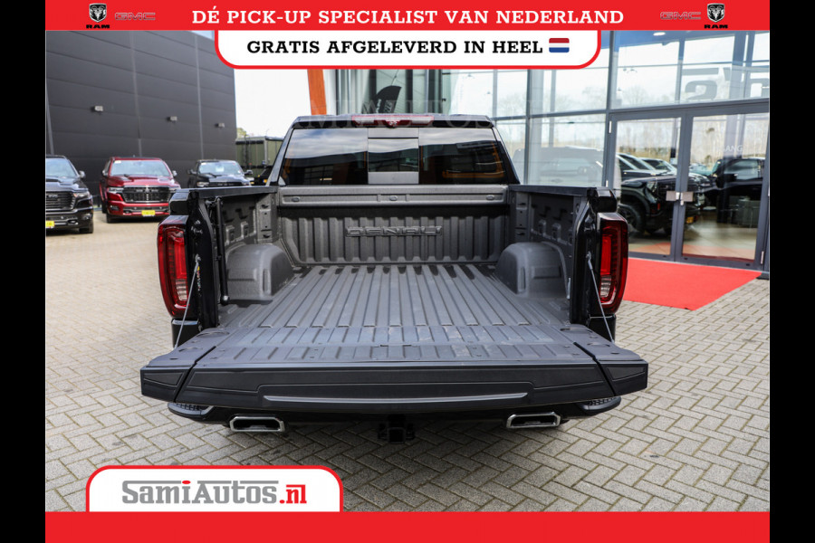GMC Sierra Denali 6.2 V8 426PK | HUD | 360CAMERA | HEAD-UP | LANE ASSIST | VIRTUAL COCKPIT |  BLACK LEDER | DUBBELE CABINE | 5 PERSOONS | PICK UP | Voorraad Nr 433794