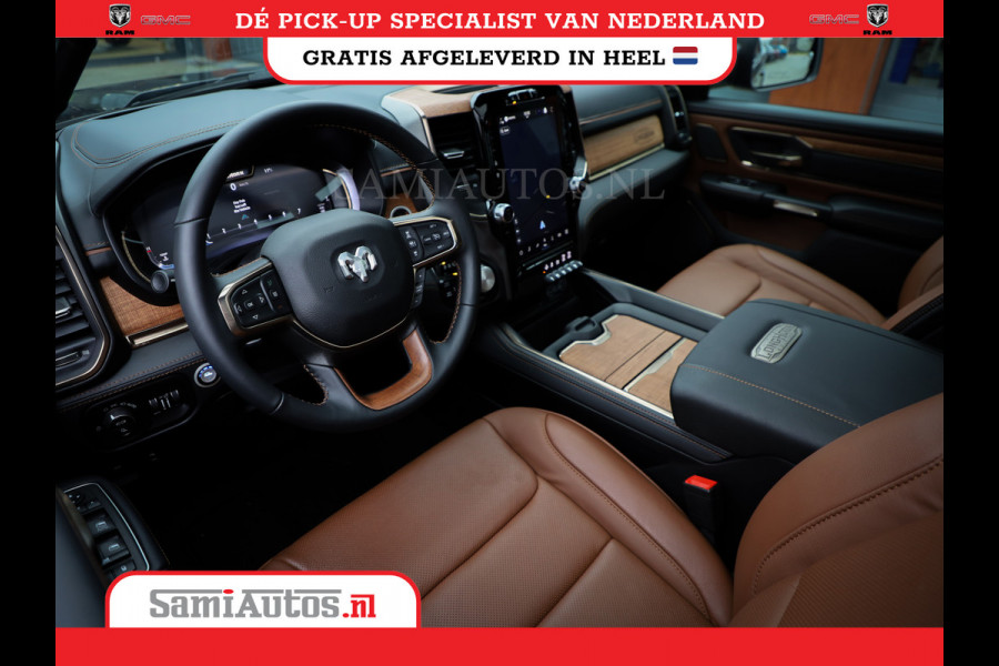 Dodge Ram 1500 LONGHORN| BLACK OPS | HUD & VIRTUAL | PRIJS MET LPG + HEAD UP ADG + DEKSEL + PANORAMADAK GWJ + LUCHTVERING SER + BOM VOL |  CREW CAB | DUBBELE CABINE | 5,7L V8 HEMI 402 PK 4X4 | 5 PERSOONS | GRIJSKENTEKEN | VOORRAAD NR 2185 - 9547