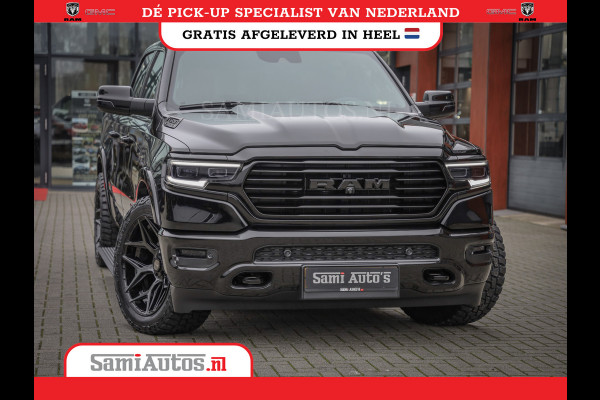 Dodge Ram 1500 LONGHORN| BLACK OPS | HUD & VIRTUAL | PRIJS MET LPG + HEAD UP ADG + DEKSEL + PANORAMADAK GWJ + LUCHTVERING SER + BOM VOL |  CREW CAB | DUBBELE CABINE | 5,7L V8 HEMI 402 PK 4X4 | 5 PERSOONS | GRIJSKENTEKEN | VOORRAAD NR 2185 - 9547