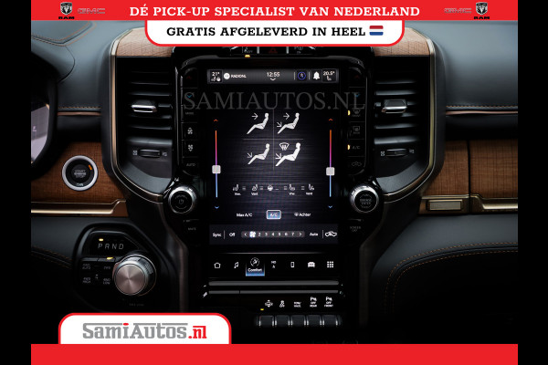 Dodge Ram 1500 LONGHORN| BLACK OPS | HUD & VIRTUAL | PRIJS MET LPG + HEAD UP ADG + DEKSEL + PANORAMADAK GWJ + LUCHTVERING SER + BOM VOL |  CREW CAB | DUBBELE CABINE | 5,7L V8 HEMI 402 PK 4X4 | 5 PERSOONS | GRIJSKENTEKEN | VOORRAAD NR 2185 - 9547