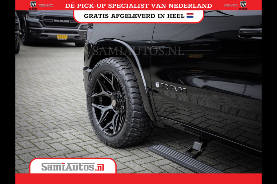 Dodge Ram 1500 LONGHORN| BLACK OPS | HUD & VIRTUAL | PRIJS MET LPG + HEAD UP ADG + DEKSEL + PANORAMADAK GWJ + LUCHTVERING SER + BOM VOL |  CREW CAB | DUBBELE CABINE | 5,7L V8 HEMI 402 PK 4X4 | 5 PERSOONS | GRIJSKENTEKEN | VOORRAAD NR 2185 - 9547