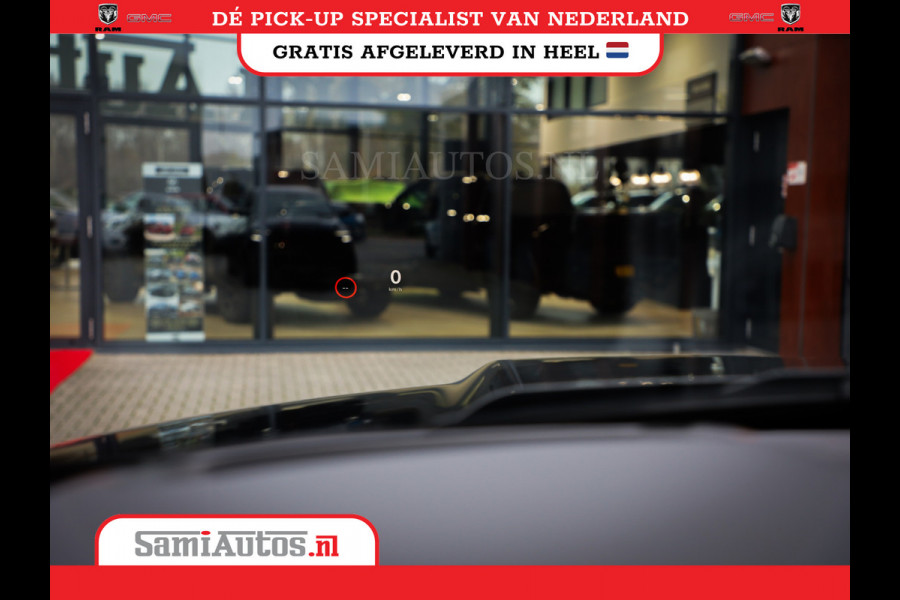 Dodge Ram 1500 LONGHORN| BLACK OPS | HUD & VIRTUAL | PRIJS MET LPG + HEAD UP ADG + DEKSEL + PANORAMADAK GWJ + LUCHTVERING SER + BOM VOL |  CREW CAB | DUBBELE CABINE | 5,7L V8 HEMI 402 PK 4X4 | 5 PERSOONS | GRIJSKENTEKEN | VOORRAAD NR 2185 - 9547