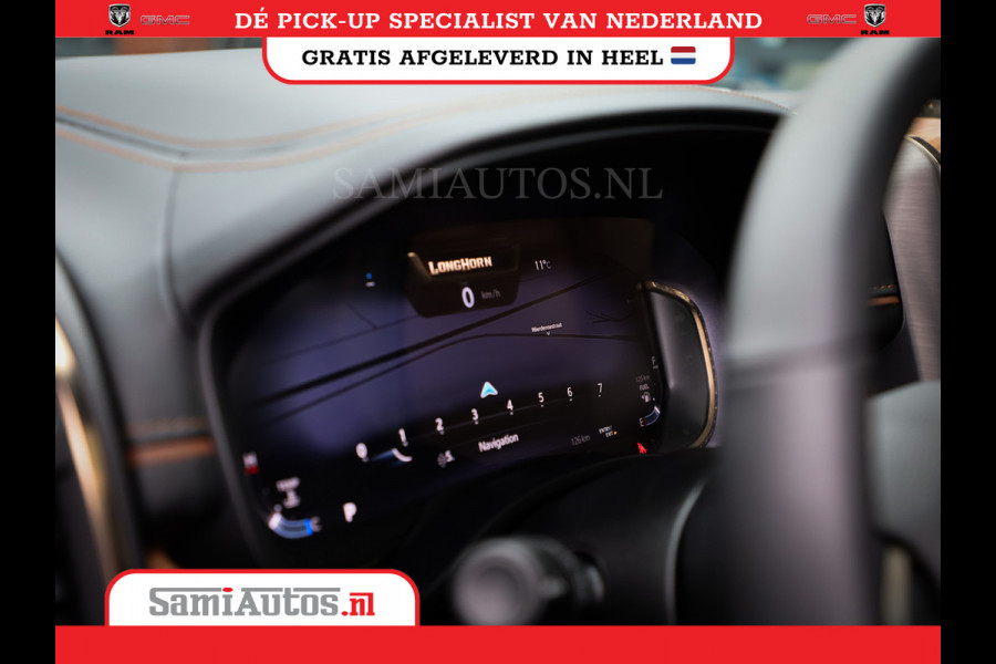 Dodge Ram 1500 LONGHORN| BLACK OPS | HUD & VIRTUAL | PRIJS MET LPG + HEAD UP ADG + DEKSEL + PANORAMADAK GWJ + LUCHTVERING SER + BOM VOL |  CREW CAB | DUBBELE CABINE | 5,7L V8 HEMI 402 PK 4X4 | 5 PERSOONS | GRIJSKENTEKEN | VOORRAAD NR 2185 - 9547