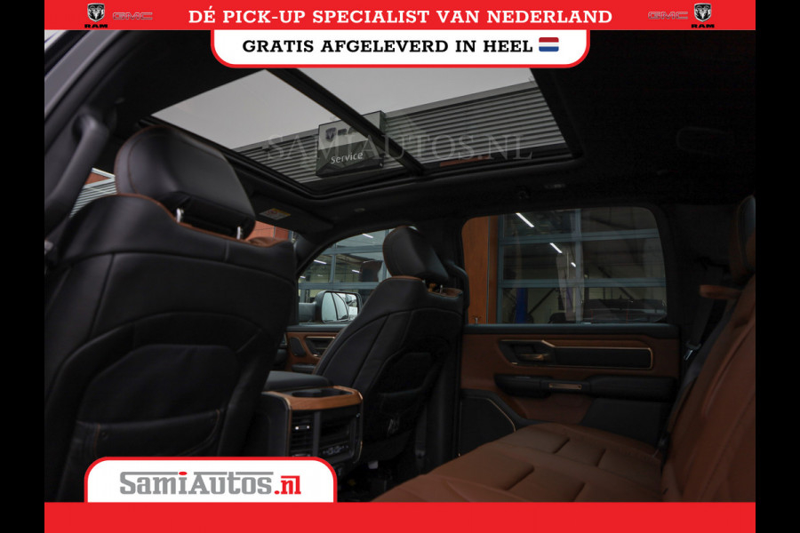 Dodge Ram 1500 LONGHORN| BLACK OPS | HUD & VIRTUAL | PRIJS MET LPG + HEAD UP ADG + DEKSEL + PANORAMADAK GWJ + LUCHTVERING SER + BOM VOL |  CREW CAB | DUBBELE CABINE | 5,7L V8 HEMI 402 PK 4X4 | 5 PERSOONS | GRIJSKENTEKEN | VOORRAAD NR 2185 - 9547