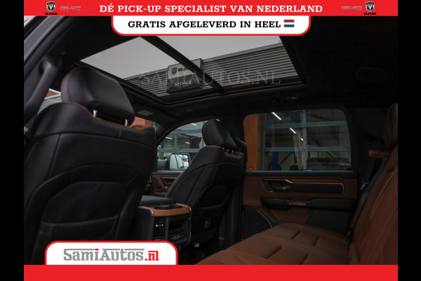 Dodge Ram 1500 LONGHORN| BLACK OPS | HUD & VIRTUAL | PRIJS MET LPG + HEAD UP ADG + DEKSEL + PANORAMADAK GWJ + LUCHTVERING SER + BOM VOL |  CREW CAB | DUBBELE CABINE | 5,7L V8 HEMI 402 PK 4X4 | 5 PERSOONS | GRIJSKENTEKEN | VOORRAAD NR 2185 - 9547