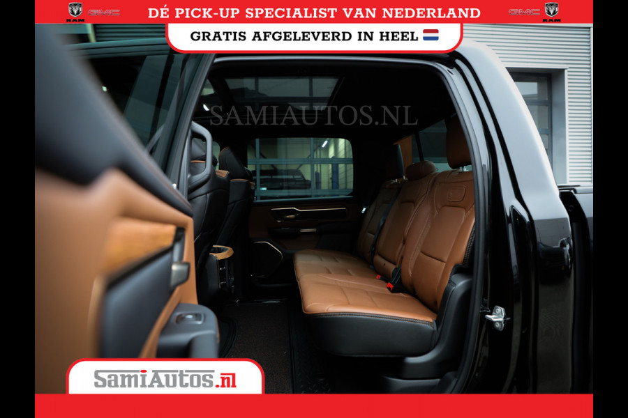 Dodge Ram 1500 LONGHORN| BLACK OPS | HUD & VIRTUAL | PRIJS MET LPG + HEAD UP ADG + DEKSEL + PANORAMADAK GWJ + LUCHTVERING SER + BOM VOL |  CREW CAB | DUBBELE CABINE | 5,7L V8 HEMI 402 PK 4X4 | 5 PERSOONS | GRIJSKENTEKEN | VOORRAAD NR 2185 - 9547