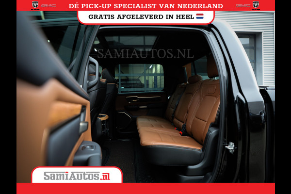 Dodge Ram 1500 LONGHORN| BLACK OPS | HUD & VIRTUAL | PRIJS MET LPG + HEAD UP ADG + DEKSEL + PANORAMADAK GWJ + LUCHTVERING SER + BOM VOL |  CREW CAB | DUBBELE CABINE | 5,7L V8 HEMI 402 PK 4X4 | 5 PERSOONS | GRIJSKENTEKEN | VOORRAAD NR 2185 - 9547