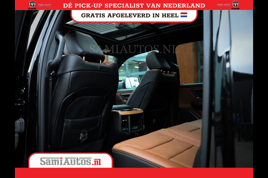 Dodge Ram 1500 LONGHORN| BLACK OPS | HUD & VIRTUAL | PRIJS MET LPG + HEAD UP ADG + DEKSEL + PANORAMADAK GWJ + LUCHTVERING SER + BOM VOL |  CREW CAB | DUBBELE CABINE | 5,7L V8 HEMI 402 PK 4X4 | 5 PERSOONS | GRIJSKENTEKEN | VOORRAAD NR 2185 - 9547
