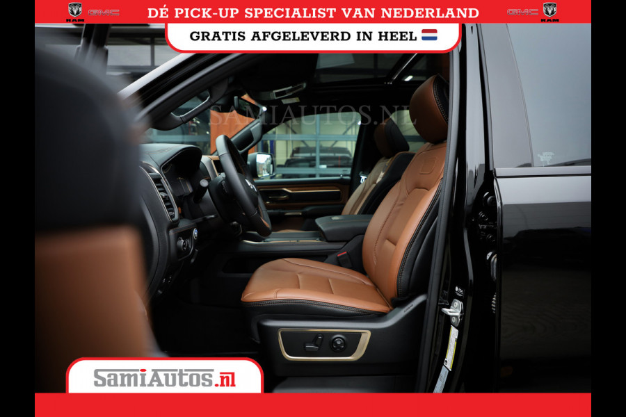 Dodge Ram 1500 LONGHORN| BLACK OPS | HUD & VIRTUAL | PRIJS MET LPG + HEAD UP ADG + DEKSEL + PANORAMADAK GWJ + LUCHTVERING SER + BOM VOL |  CREW CAB | DUBBELE CABINE | 5,7L V8 HEMI 402 PK 4X4 | 5 PERSOONS | GRIJSKENTEKEN | VOORRAAD NR 2185 - 9547