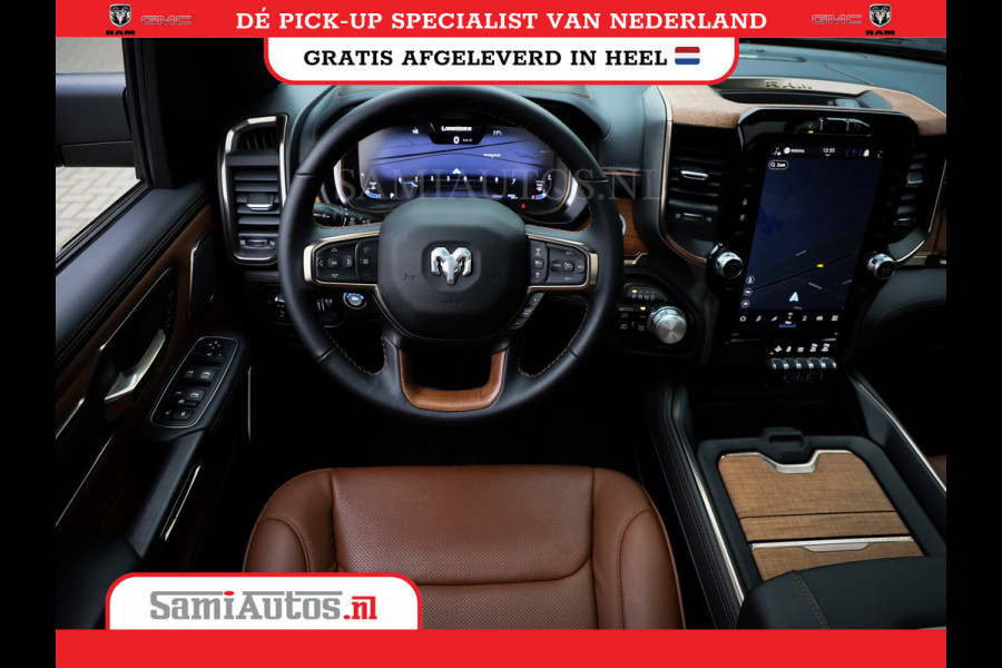 Dodge Ram 1500 LONGHORN| BLACK OPS | HUD & VIRTUAL | PRIJS MET LPG + HEAD UP ADG + DEKSEL + PANORAMADAK GWJ + LUCHTVERING SER + BOM VOL |  CREW CAB | DUBBELE CABINE | 5,7L V8 HEMI 402 PK 4X4 | 5 PERSOONS | GRIJSKENTEKEN | VOORRAAD NR 2185 - 9547