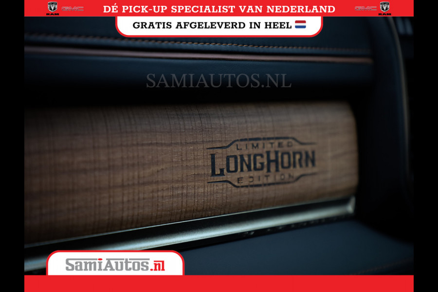 Dodge Ram 1500 LONGHORN| BLACK OPS | HUD & VIRTUAL | PRIJS MET LPG + HEAD UP ADG + DEKSEL + PANORAMADAK GWJ + LUCHTVERING SER + BOM VOL |  CREW CAB | DUBBELE CABINE | 5,7L V8 HEMI 402 PK 4X4 | 5 PERSOONS | GRIJSKENTEKEN | VOORRAAD NR 2185 - 9547