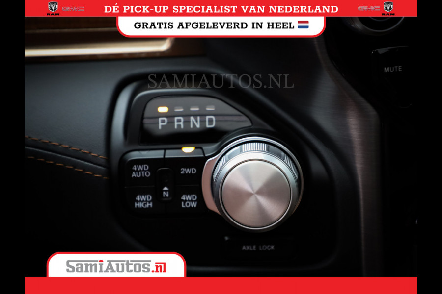 Dodge Ram 1500 LONGHORN| BLACK OPS | HUD & VIRTUAL | PRIJS MET LPG + HEAD UP ADG + DEKSEL + PANORAMADAK GWJ + LUCHTVERING SER + BOM VOL |  CREW CAB | DUBBELE CABINE | 5,7L V8 HEMI 402 PK 4X4 | 5 PERSOONS | GRIJSKENTEKEN | VOORRAAD NR 2185 - 9547