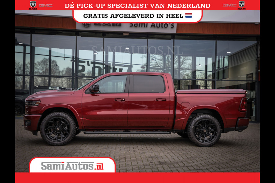Dodge Ram 2025 LARAMIE SPORT HURRICANE 420PK 636 Nm | PRIJS MET LPG EN COVER EN GARANTIE | DUBBELE CABINE | PICK UP | 5 PERSOONS | DC | GRIJSKENTEKEN | Velvet Red Pearl VOORAAD 2218 - 3854