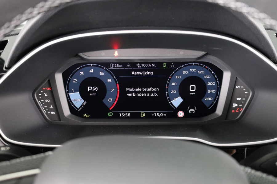 Audi Q3 Sportback 35 TFSI S Edition Competition leder interieur met rode stiksels, comfortsleutel, adaptive cruise control, verwarmbare voorstoelen, optiekpakket zwart plus