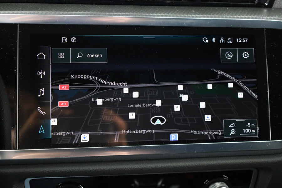 Audi Q3 Sportback 35 TFSI S Edition Competition leder interieur met rode stiksels, comfortsleutel, adaptive cruise control, verwarmbare voorstoelen, optiekpakket zwart plus