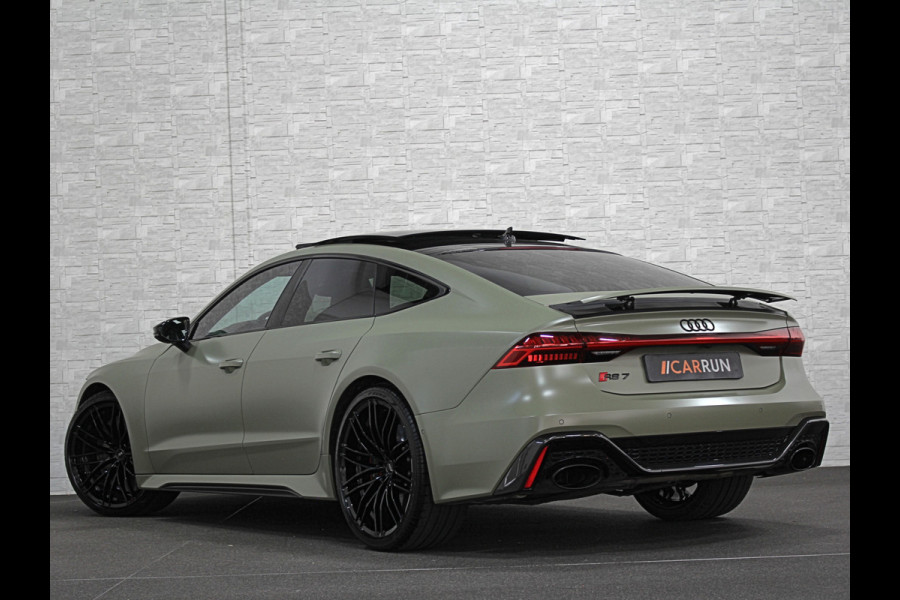 Audi RS7 Sportback A7 V8 Dynamic+ | Keramisch | 22" ABT | 4-Wielbesturing | Stoelvent. | Carbon Pack | Nachtzicht | Alcantara Hemel | B&O 3D High End | 360 Camera | Laser-LED | ACC | Valcona | Klasse-5 | Head-up | Soft-Close | Isolatieglas | Dealer OH | BTW Auto | €100.706,= ex.
