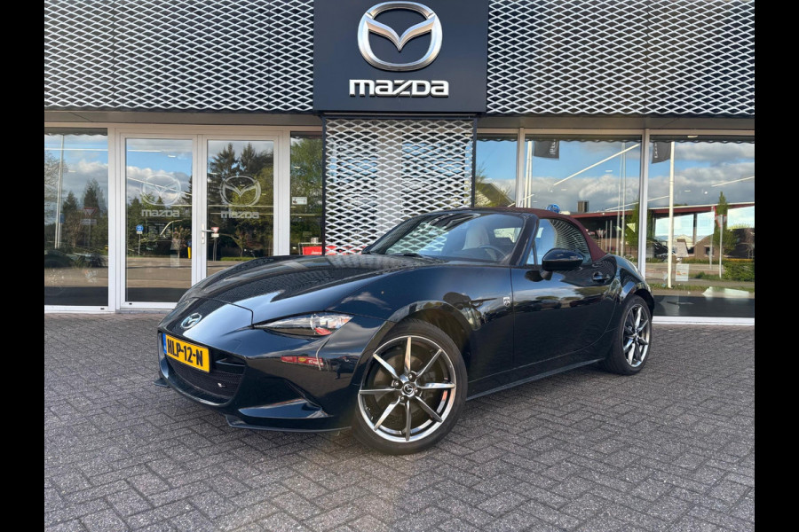 Mazda MX-5 2.0 SkyActiv-G 184 Sakura | WIT LEDER | RODE SOFTTOP | DEALERONDERHOUDEN |